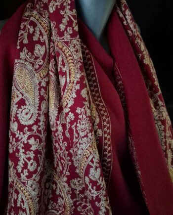 Κασμίρι Εσάρπα με Χρυσό Κέντημα 35