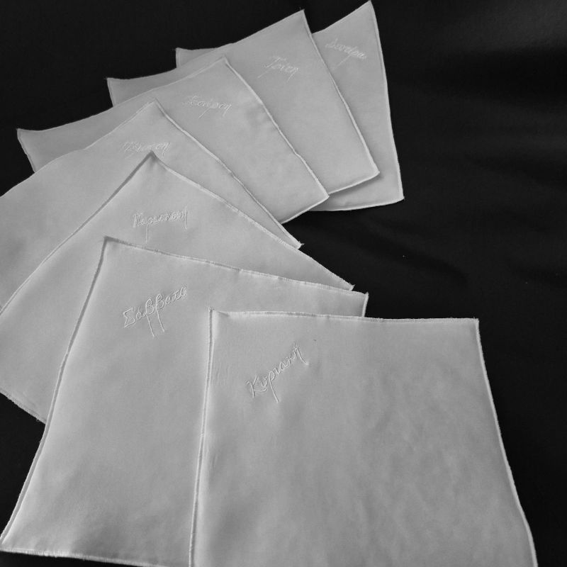 Σετ 7 Ημερών: 100% Οργανικά Μεταξωτά Μαντιλάκια Προσώπου