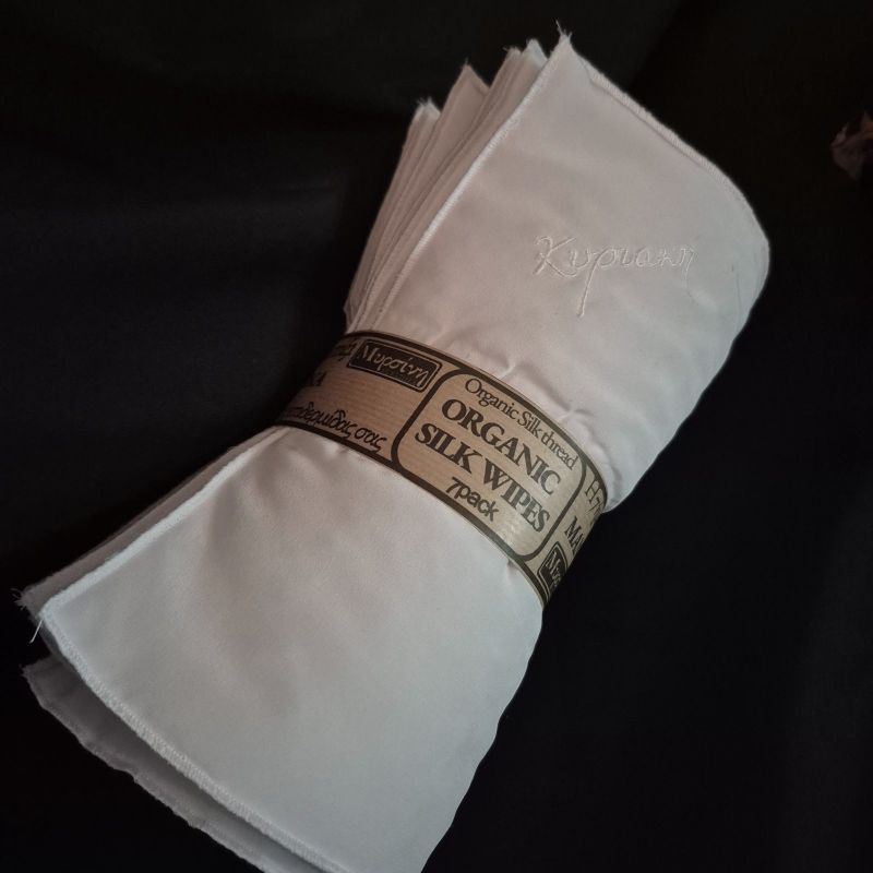 Σετ 7 Ημερών: 100% Οργανικά Μεταξωτά Μαντιλάκια Προσώπου