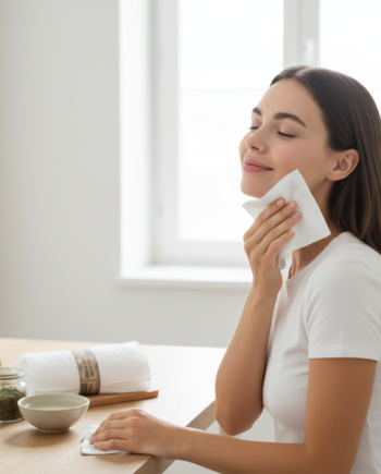 Σετ 7 Ημερών: 100% Οργανικά Μεταξωτά Μαντιλάκια Προσώπου