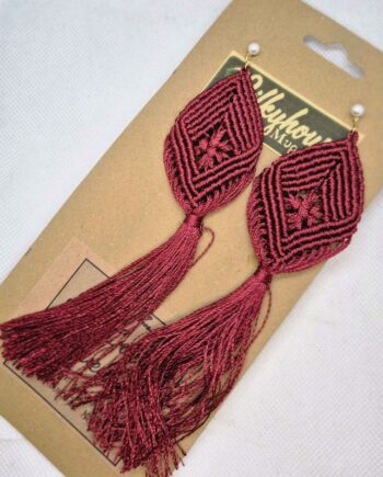 Σκουλαρίκια Μακραμέ 04